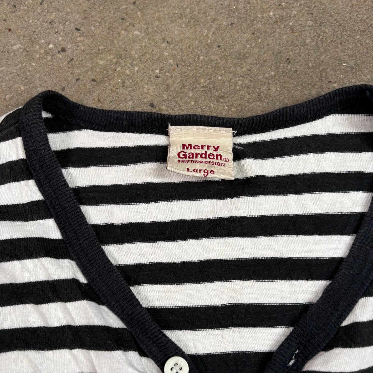 90's Merry Garden Striped Henley (American)